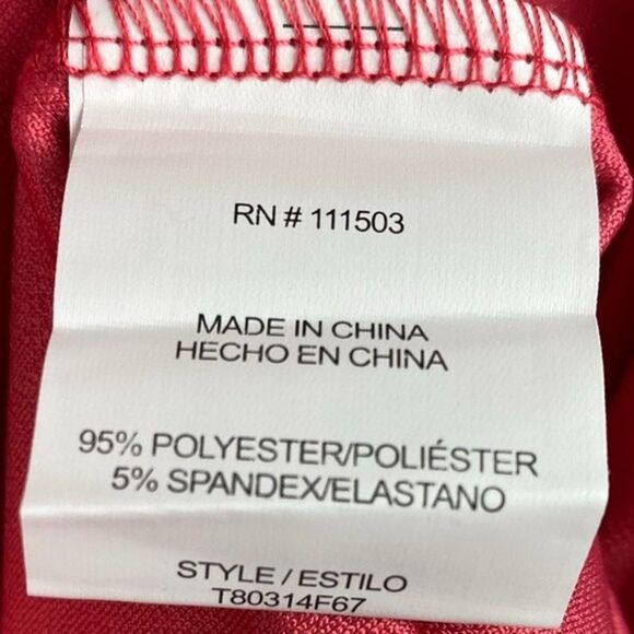 Luxology Blouse Womens Large Red Coral Sleeveless Top Casual Top - Picture 5 of 6